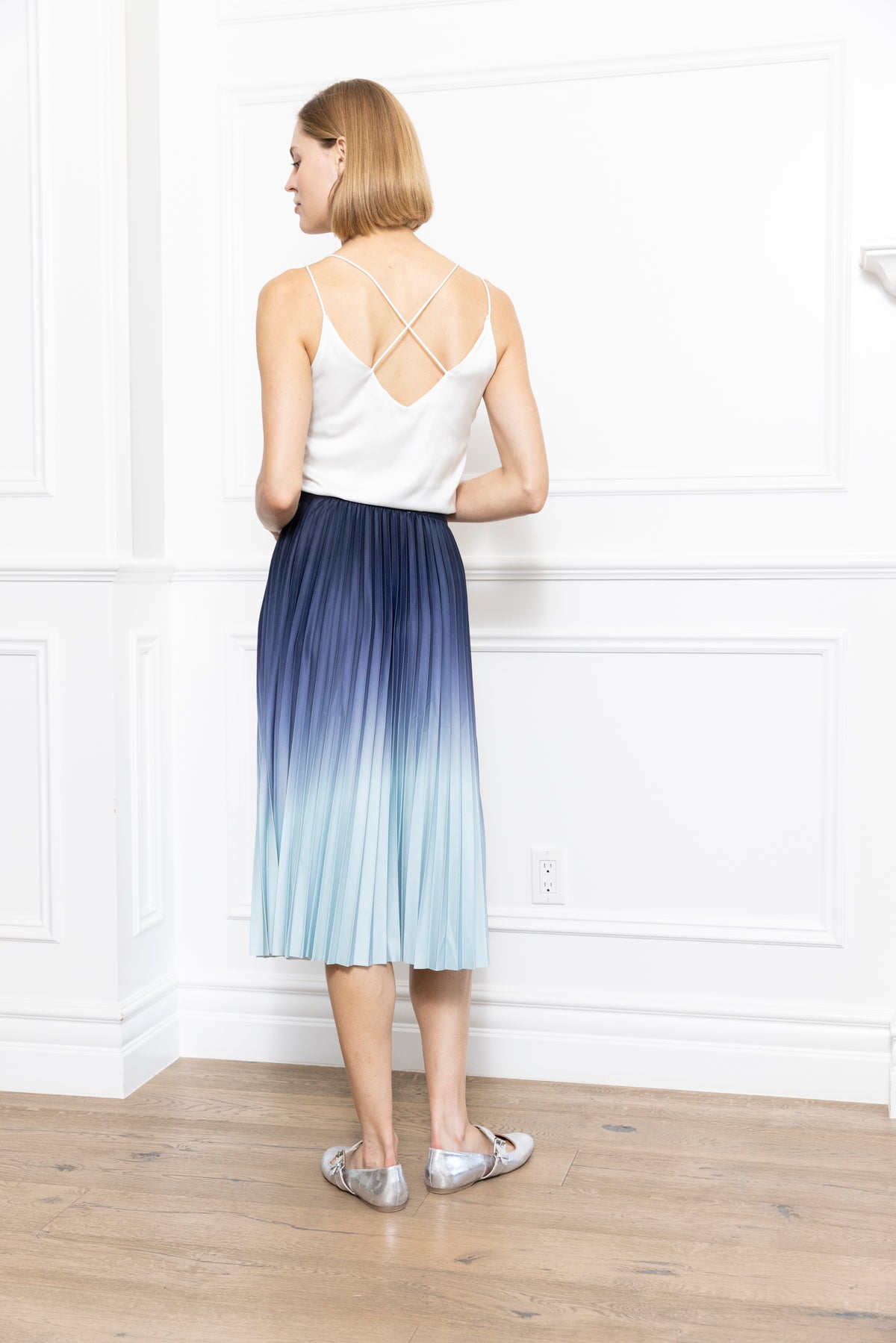 Dip Dye Pleated Skirt
