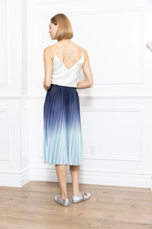 Dip Dye Pleated Skirt