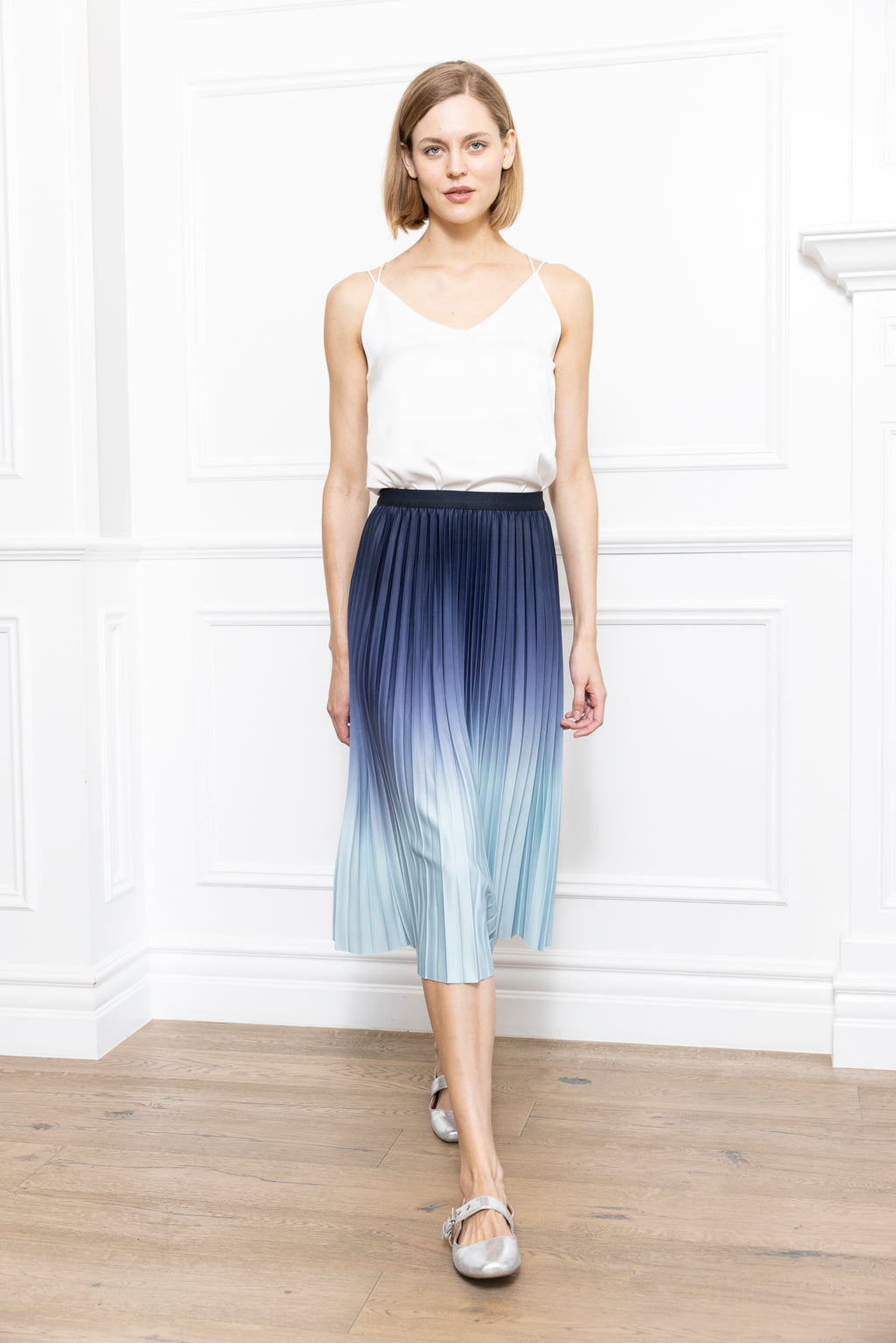 Dip Dye Pleated Skirt