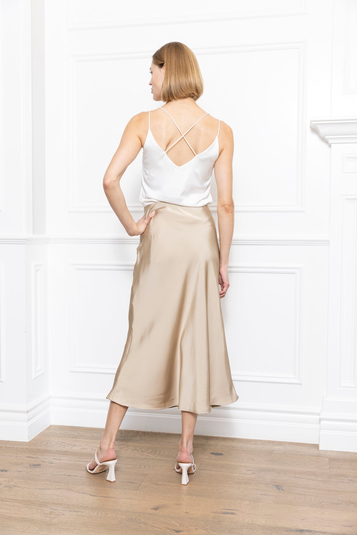 Satin Midi Skirt