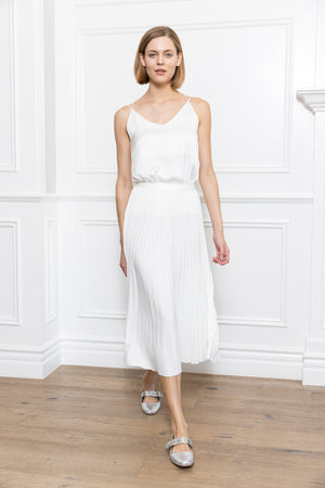 Rhinestone Pleated Skirt