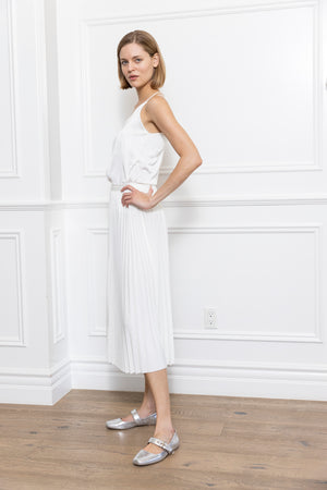 Rhinestone Pleated Skirt