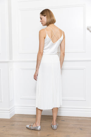 Rhinestone Pleated Skirt