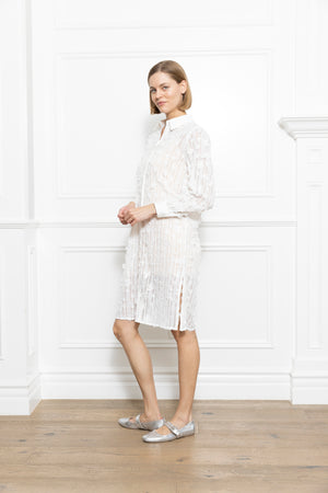 3D Lace Shirt Dress