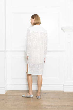 3D Lace Shirt Dress