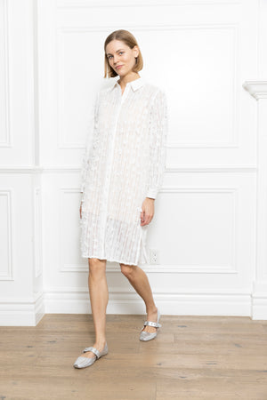 3D Lace Shirt Dress