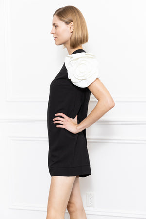 3D Flower Sleeve Dress