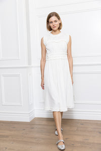 Linen Ruffle Dress