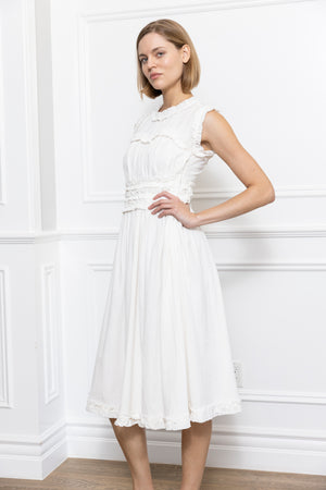 Linen Ruffle Dress