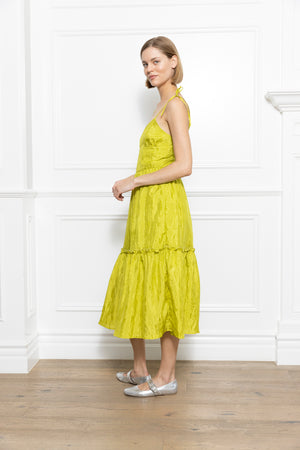 Crinkle Midi Dress