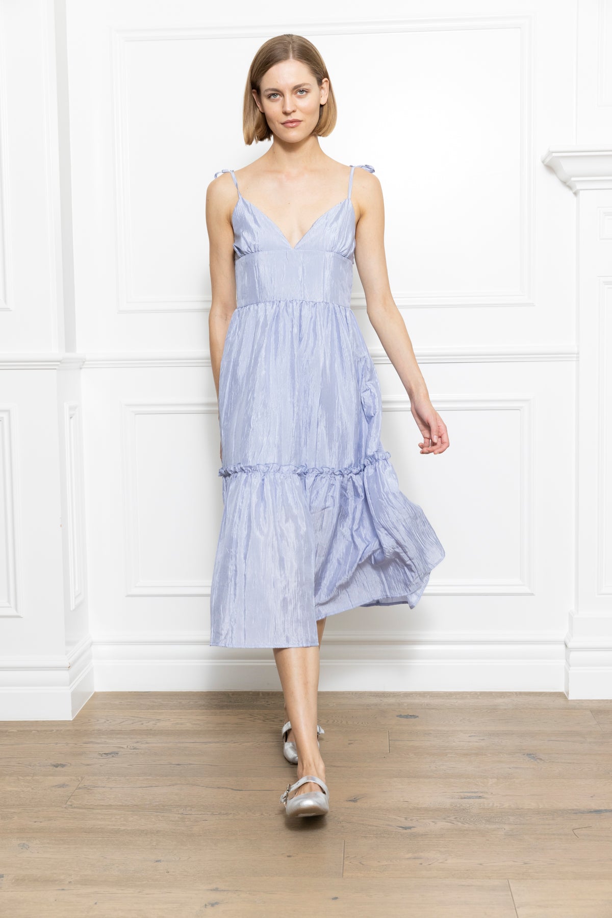 Crinkle Midi Dress