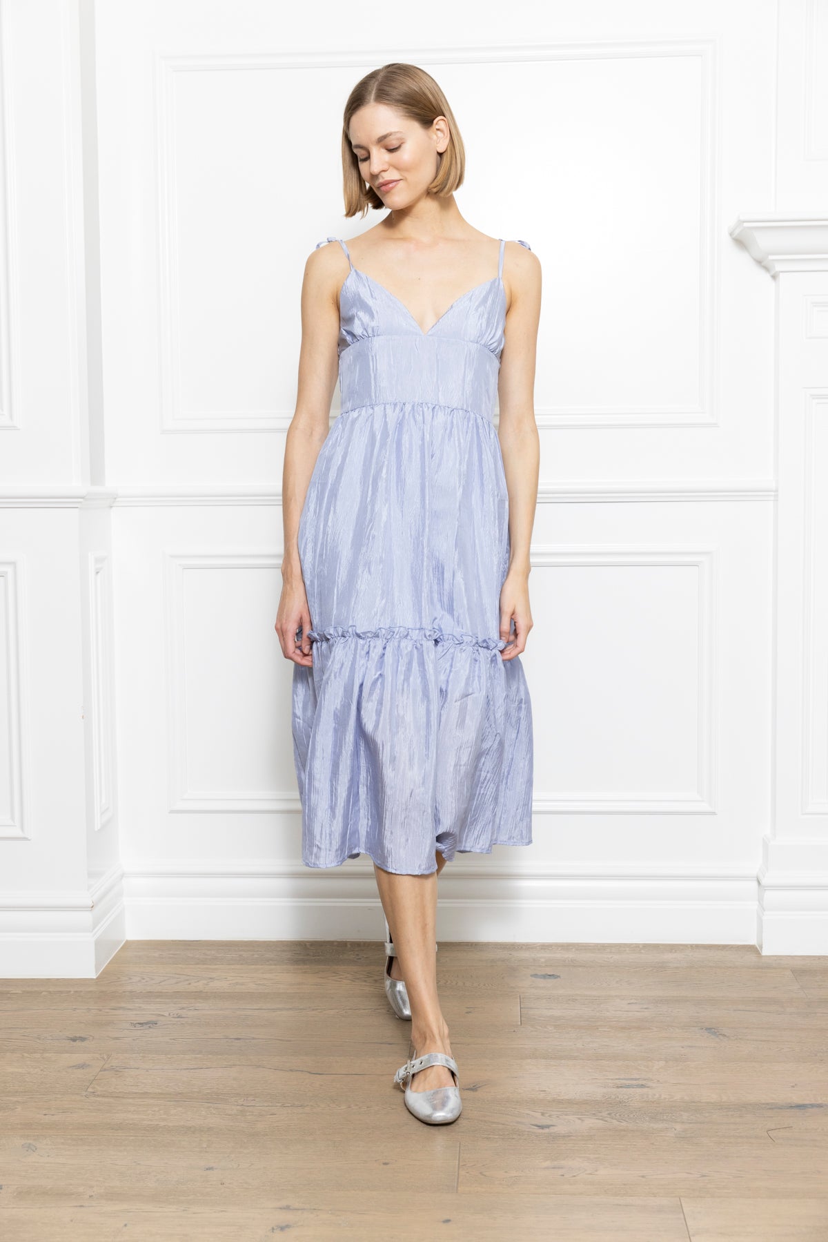 Crinkle Midi Dress