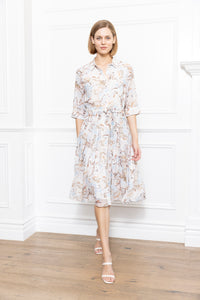 Marble Print Shirt Dress