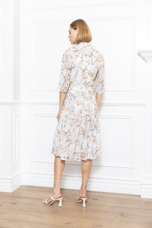 Marble Print Shirt Dress