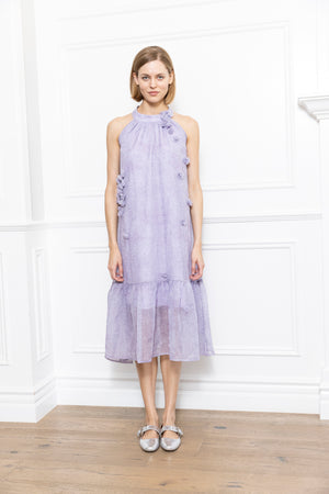 Lavender 3D Flowers Dress