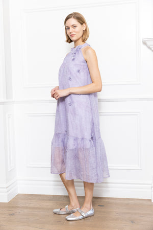Lavender 3D Flowers Dress