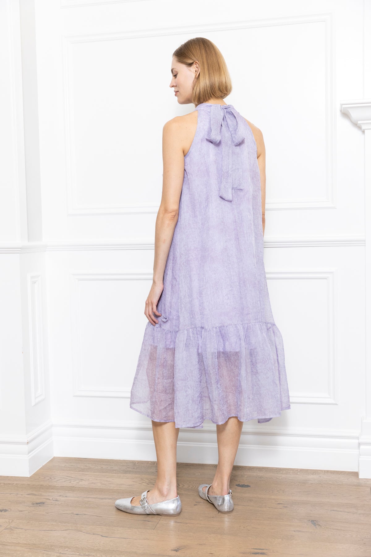 Lavender 3D Flowers Dress