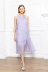 Lavender 3D Flowers Dress