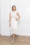 Knit Two Pieces Set (Shell & Midi Skirt)