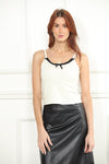 Lace Trim Rib Cami