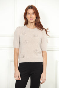 Hand Crochet Floral Sweater