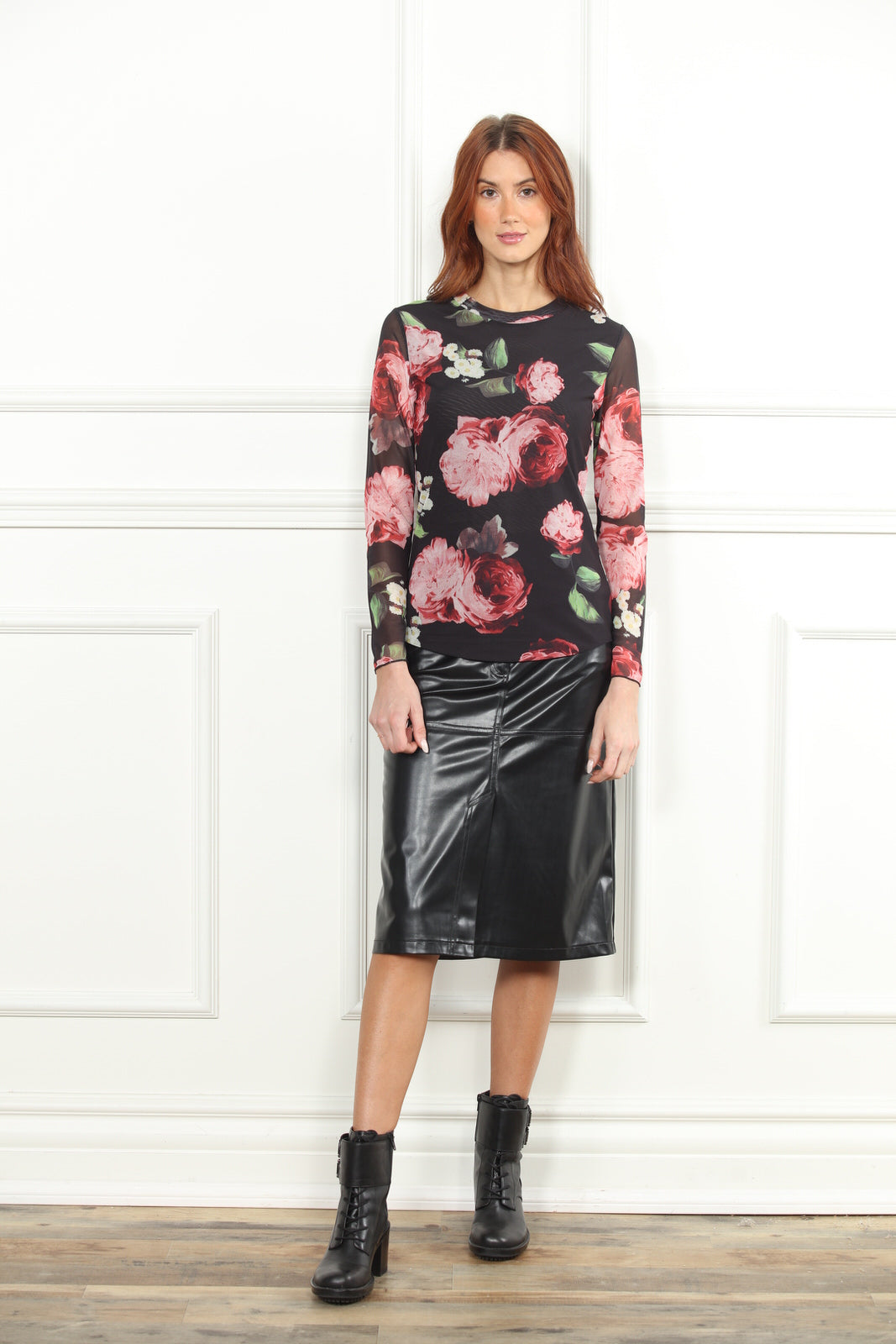 Floral Mesh Top