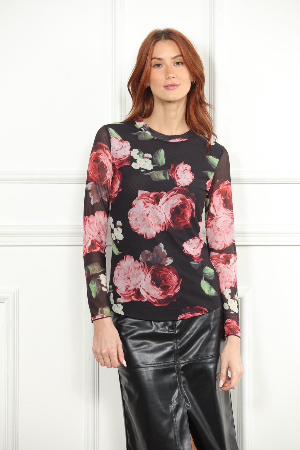 Floral Mesh Top