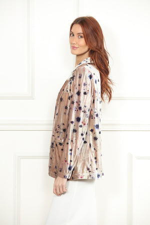 Velour Print Blazer