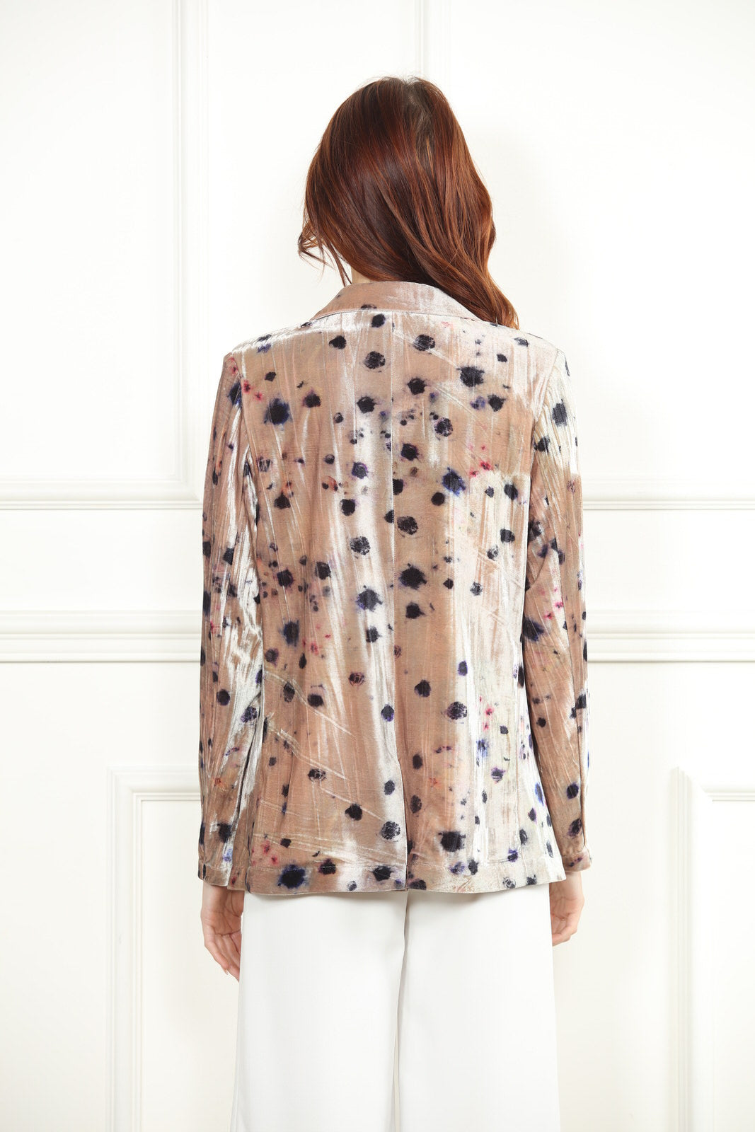 Velour Print Blazer