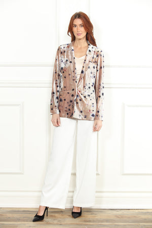 Velour Print Blazer