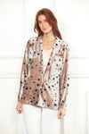 Velour Print Blazer