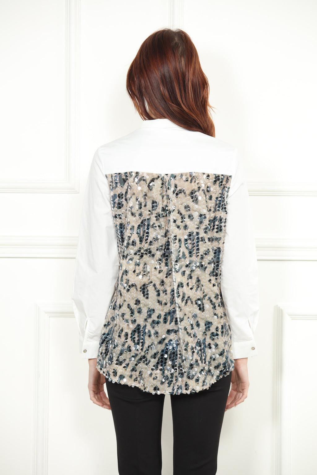 Snake Sequins Back Shirt