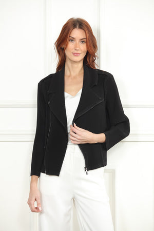 Front Zip Pleated Jacket