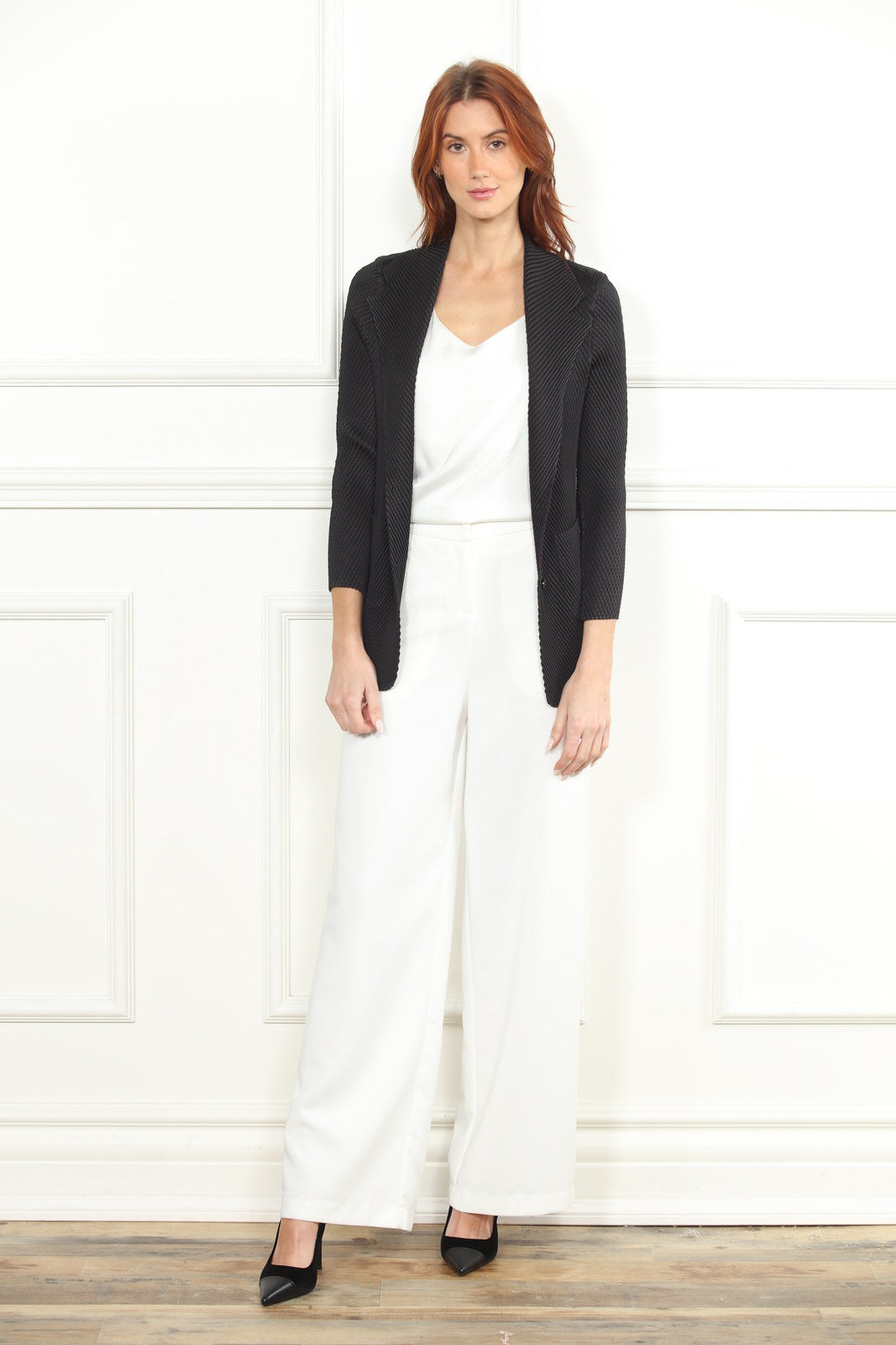 Pleated Blazer