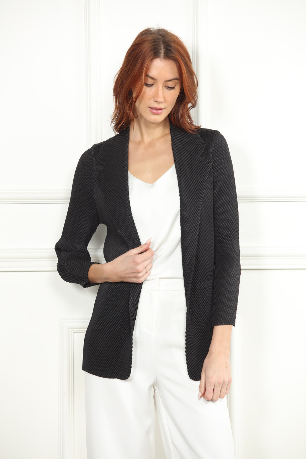 Pleated Blazer