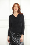 Mesh Wrap Top in Black