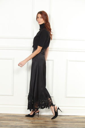 Satin Lace Bottom Skirt