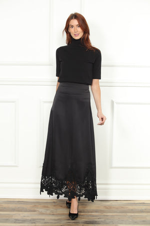 Satin Lace Bottom Skirt