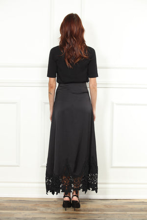 Satin Lace Bottom Skirt