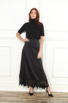 Satin Lace Bottom Skirt