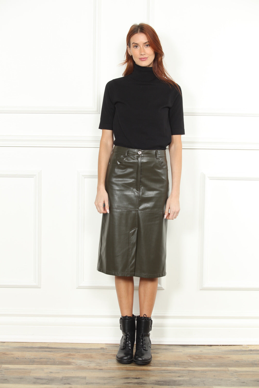 Faux Leather Skirt