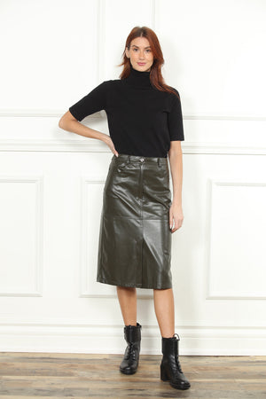 Faux Leather Skirt