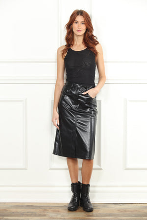Faux Leather Skirt