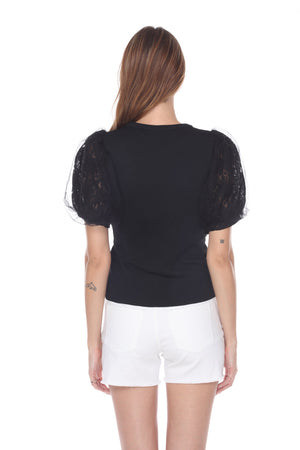 Lace Puff Sleeve