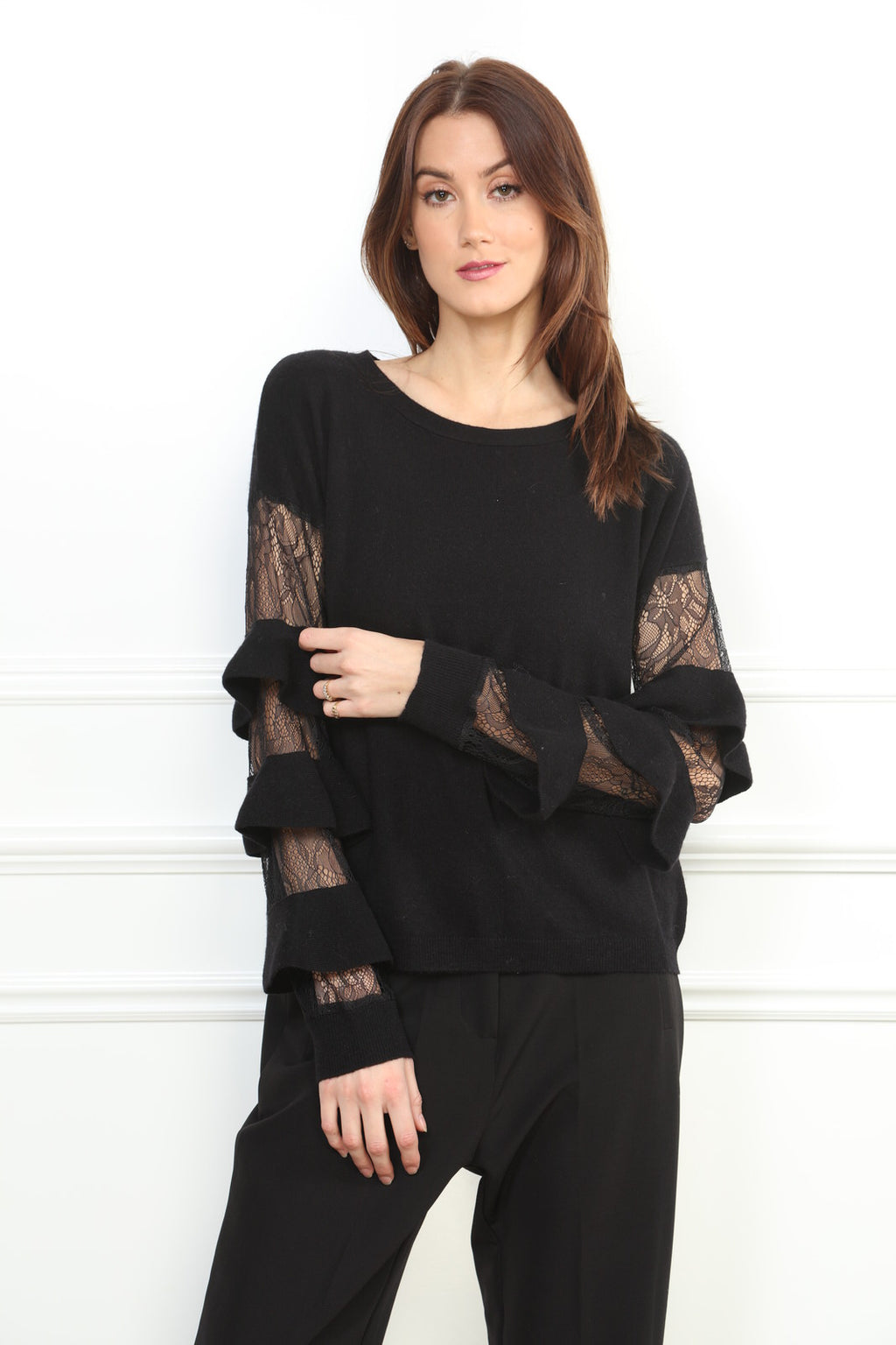 Lace Bell Sleeve Sweater