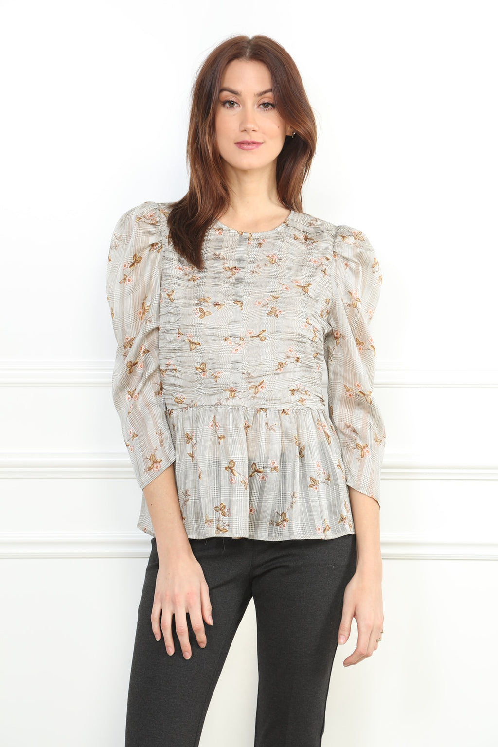 Floral Puff Sleeve