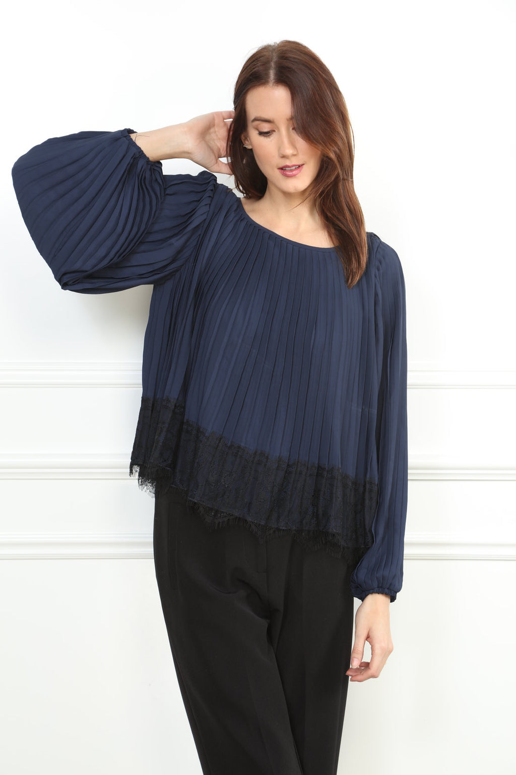 Lace Pleat Blouse