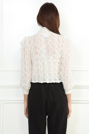 Sheer Mock Turtleneck