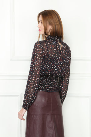 Smocking Print Blouse