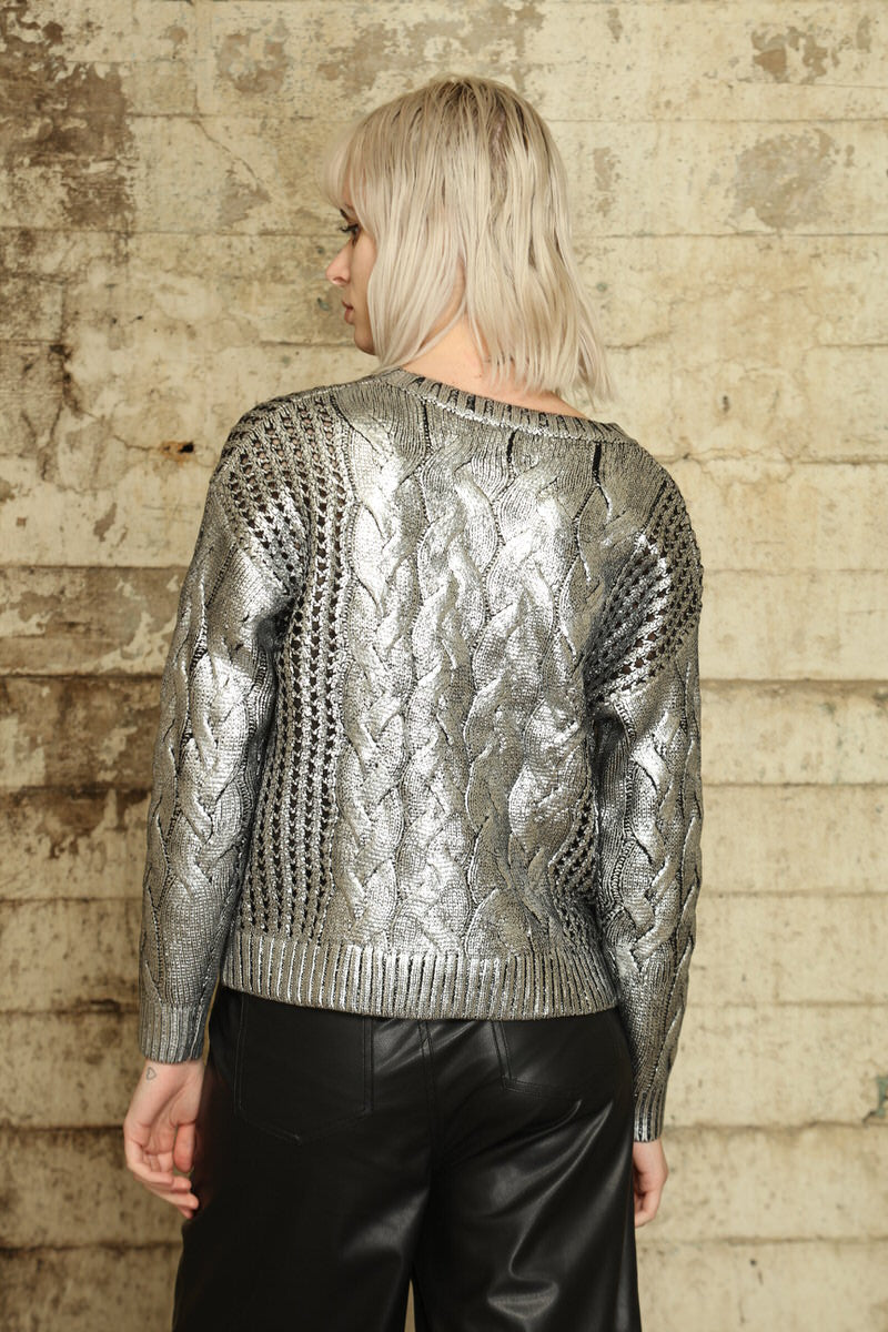 Foil Cable Sweater